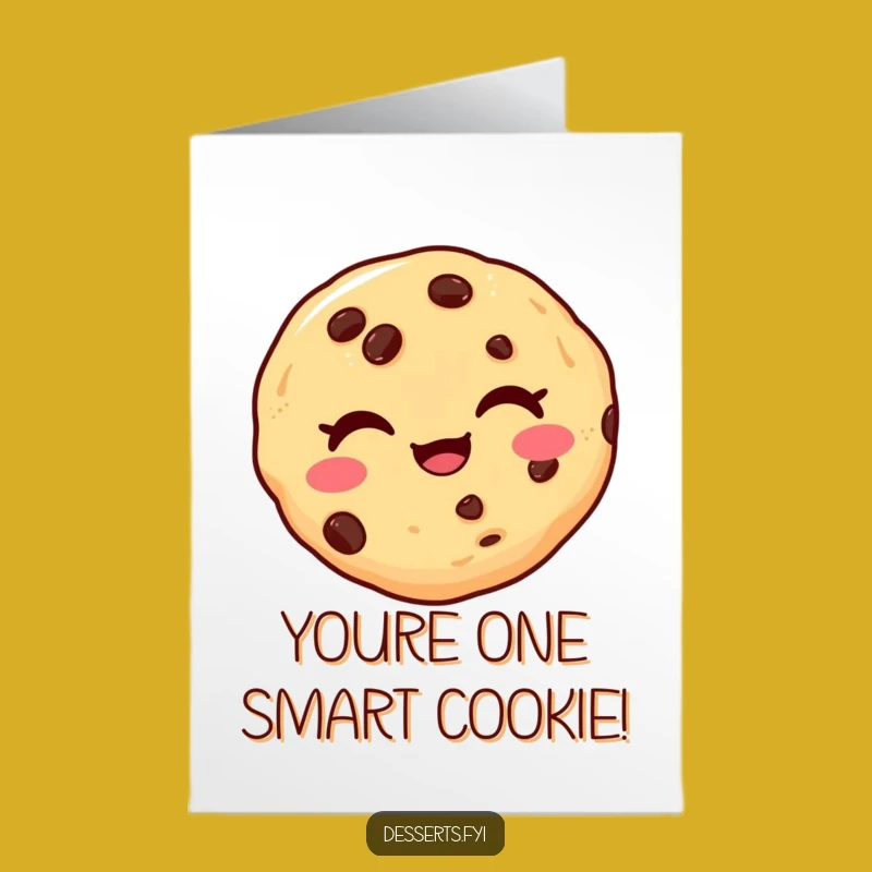 Free Printable Congrats Card: Winking Cookie, Hilarious Downloadable Gift for Any Occasion!