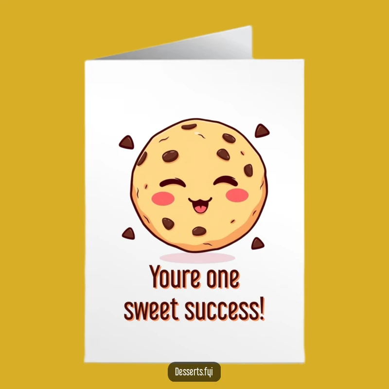 Free Printable Congratulations Card: Winking Cookie For A Sweet & Cheerful Message
