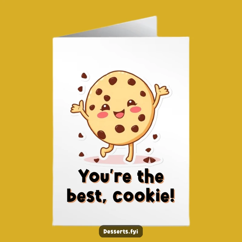 Free Printable Cookie Thank You Card: Chocolate Chip Dance, Downloadable Gift