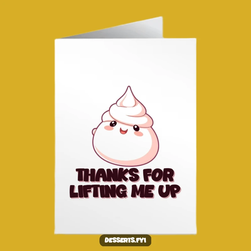 Free Printable Meringue Thank You Card - Sweet Downloadable DIY Gift