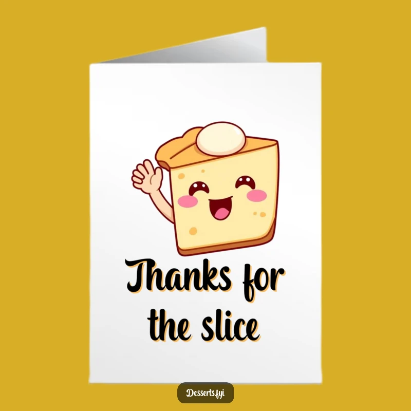 Free Printable Pie Thanks Card: Funny Downloadable Gift for a Grateful Greeting