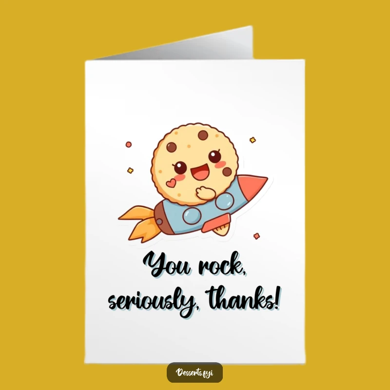 Free Printable Thank You Card: Cookie Rocket Speed! Funny Downloadable Gift