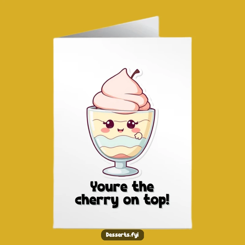 Free Printable Thank You Card: Giggling Parfait Offers a Sweet Thank You from its Glass