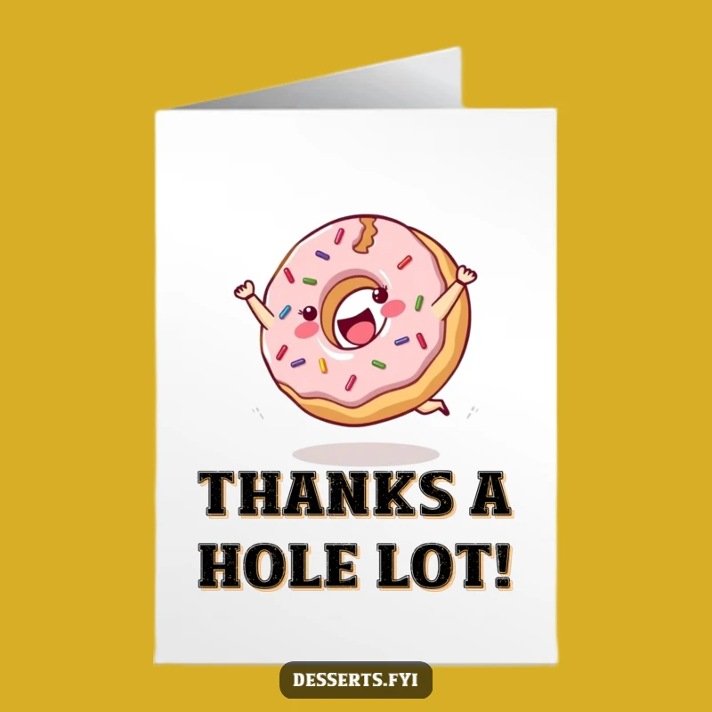 Free Printable Thank You Donut Card - Cartwheeling Sprinkles Downloadable Gratitude