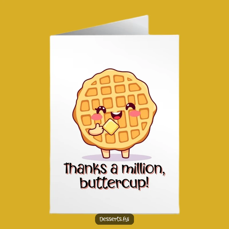 Free Printable Waffle Thank You Card - Adorable Downloadable DIY Gift