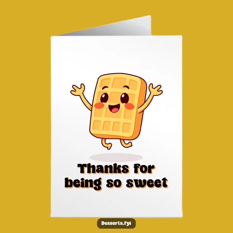 Funny Free Printable Thank You Card: Waffle Thanks, Downloadable Gift