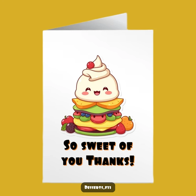 Free Printable Thank You Parfait Card: Funny Dessert Layers Greeting, Heartfelt DIY Gift!
