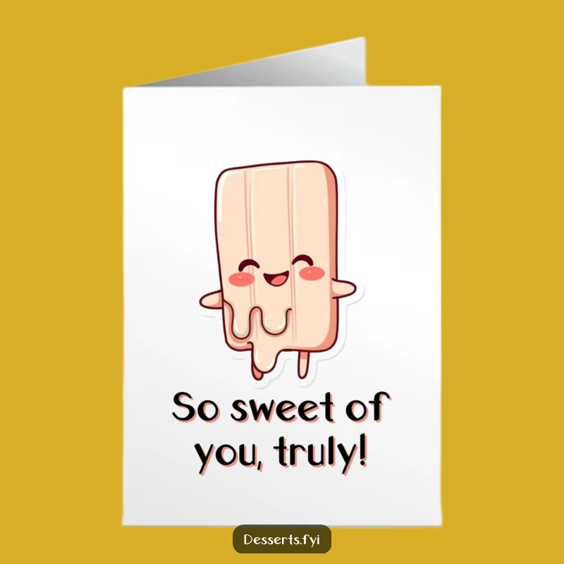 Free Printable Thank You Card: Melting Candy Bar, Sweet and Funny Downloadable Gift