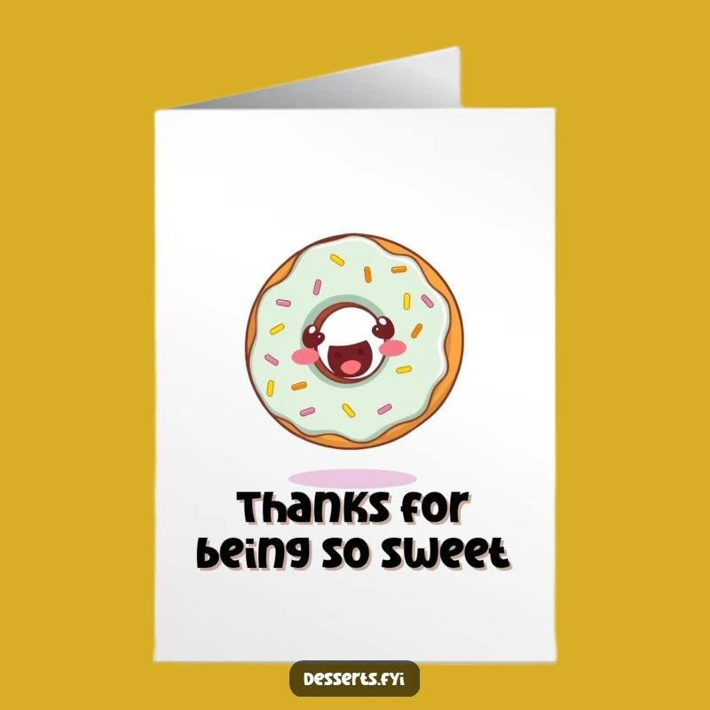 Free Printable Thank You Card: Donut Flip, Sweet Humorous Downloadable Gift