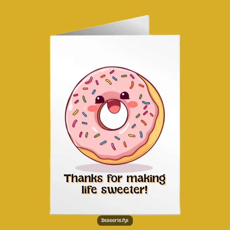 Hilarious Free Printable Thank You Card: Donut Somersault, Sweet DIY Gift