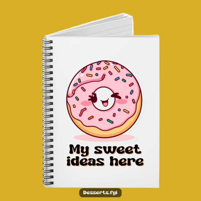 Funny Winking Donut Notebook: Jot Down Ideas with Playful, Sprinkled Humor