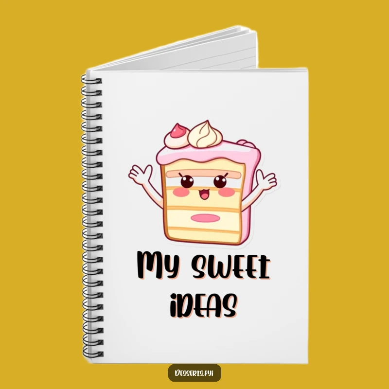 Funny Cake Slice Notebook: Jot Down Ideas with Waving Frosting Arms!