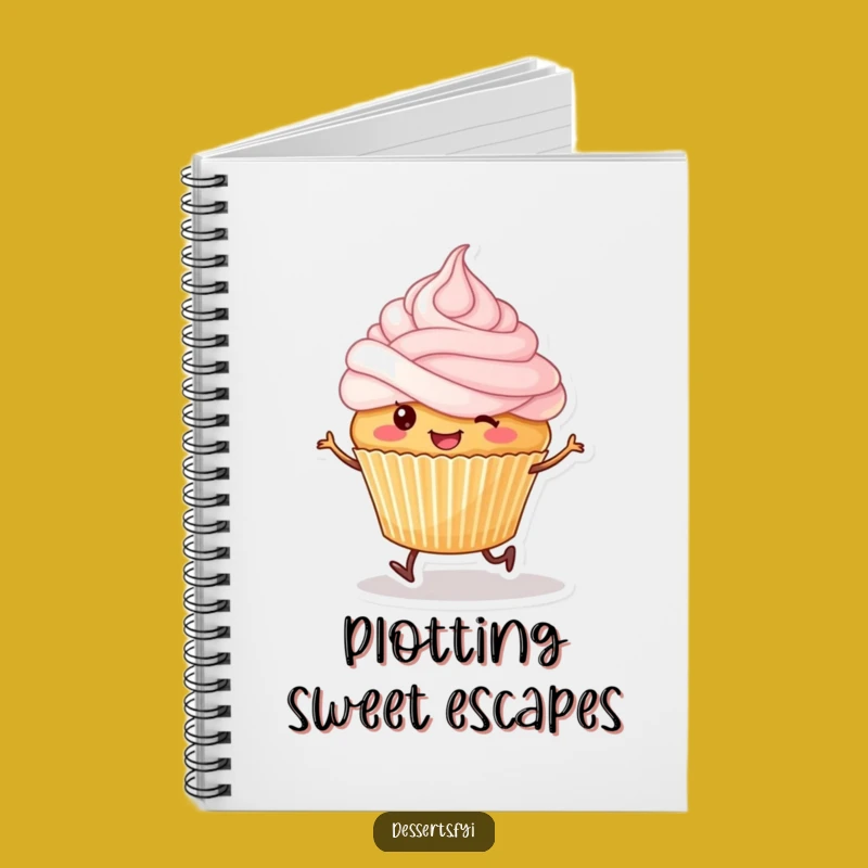 Funny Skipping Cupcake Notebook: Jot Down Sweet Ideas & Smiles