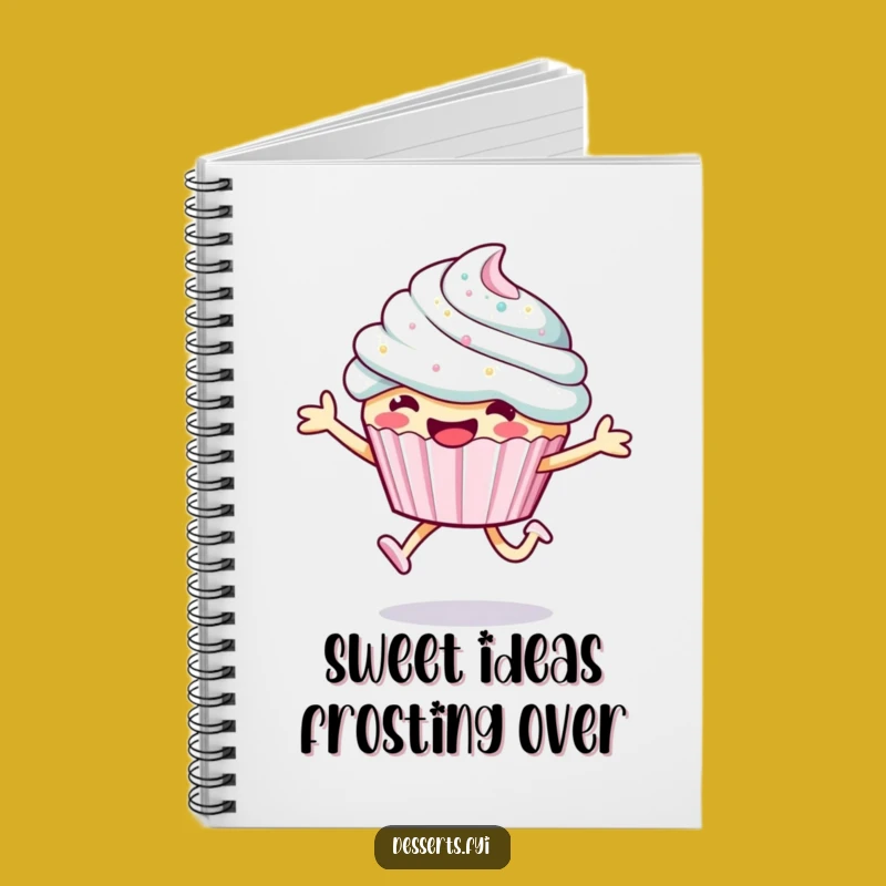 Funny Smiling Cupcake Notebook: Frosting Leap Journal - Great Funny Gift