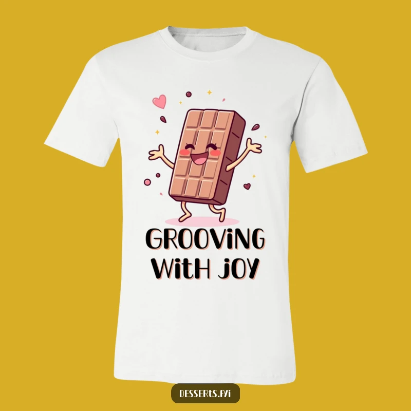 Funny Chocolate Bar T-Shirt: Dance with Delight, Energetic Gift Idea