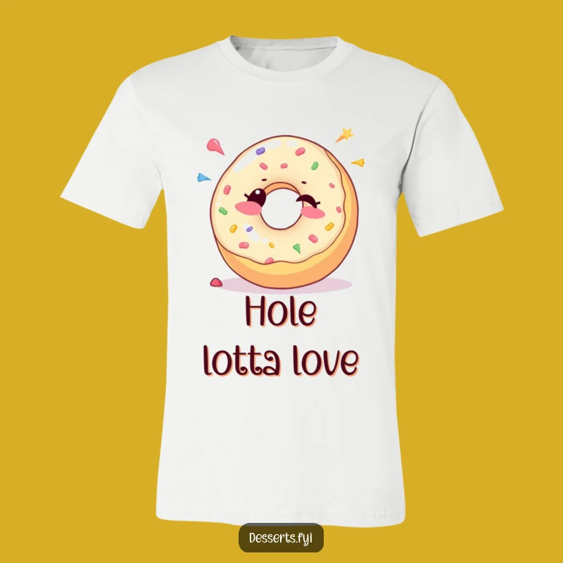 Funny Donut Wink T-Shirt: Joyful Sprinkles - Wearable Sweetness & Humor