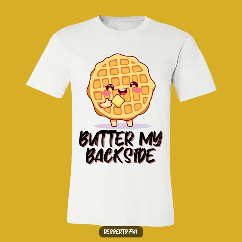 Funny Waffle Character T-Shirt: Wear Your Love for Breakfast with Hilarious Style