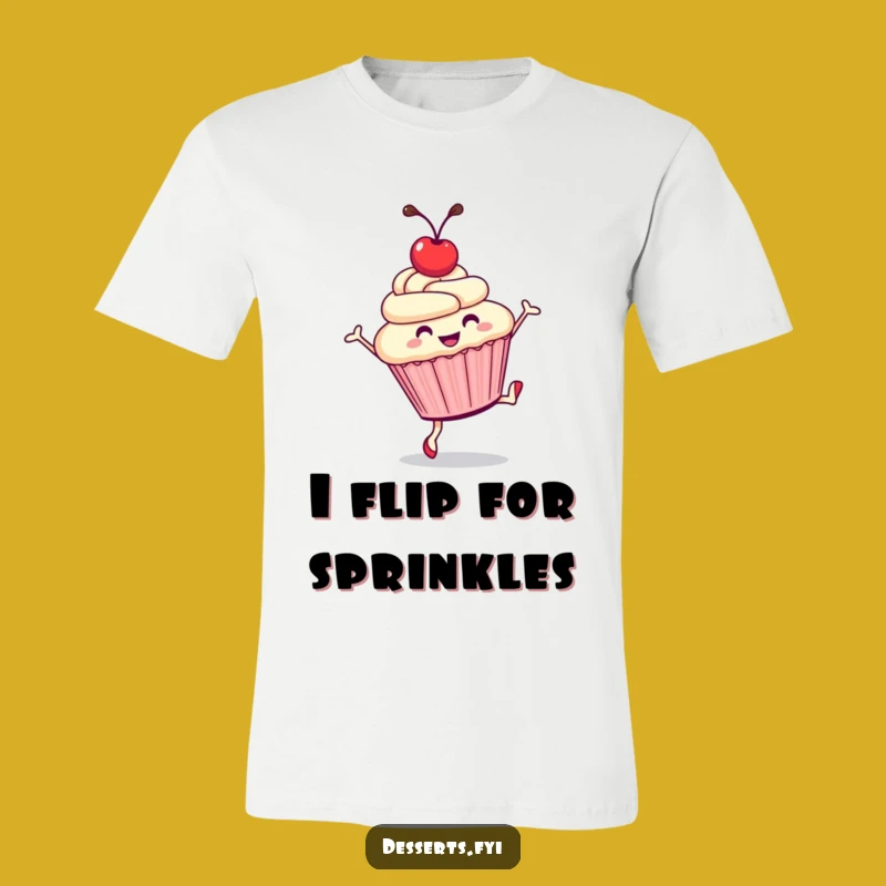 Funny Cupcake Cartwheel T-Shirt: Wear Your Joyful Celebration!