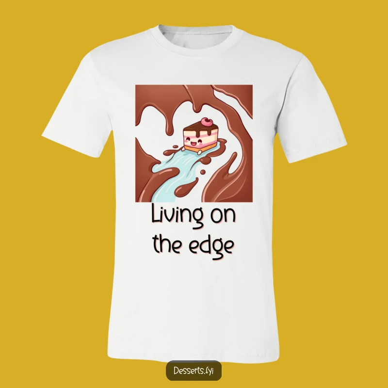 Funny Cake Character Chocolate River T-Shirt - The Sweetest Funny Gift