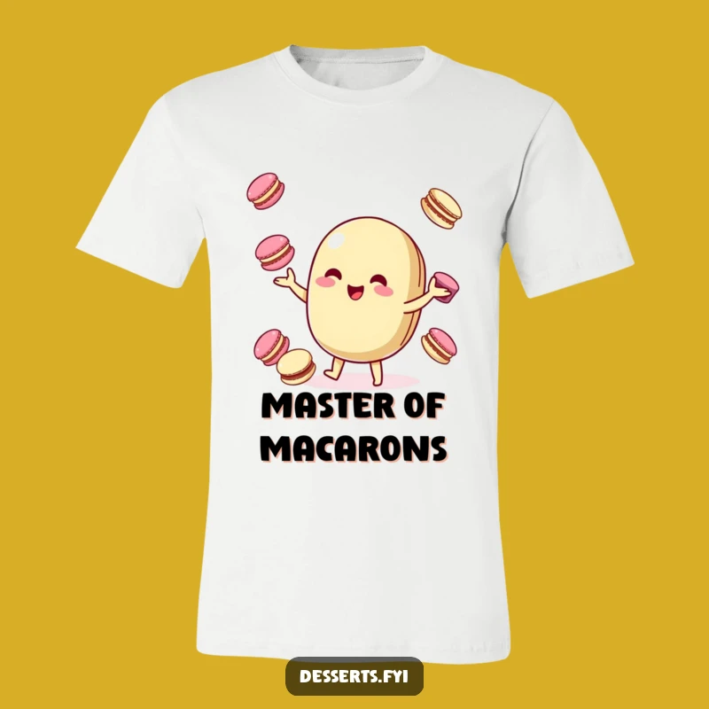 Funny Macaroon T-Shirt: Juggling Character for Playful Style