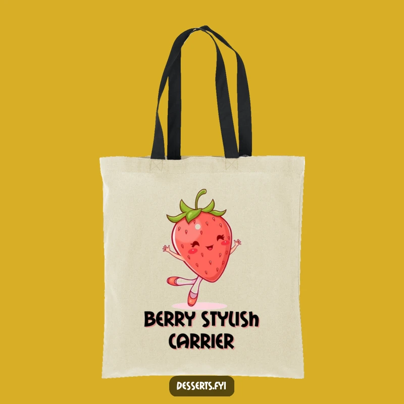 Funny Strawberry Ballet Tote Bag: Hilarious Bouncing Dancer Accessory for Everyday Chic