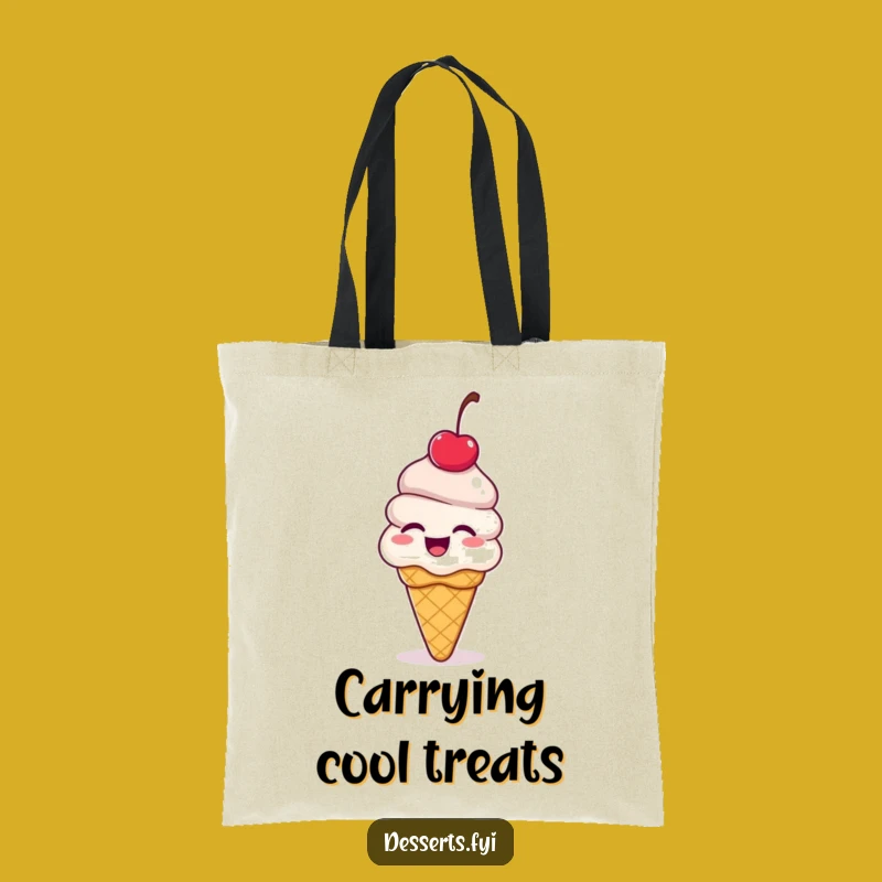 Funny Ice Cream Cone Tote Bag: Carry Your Joy & Sweetness Delight!