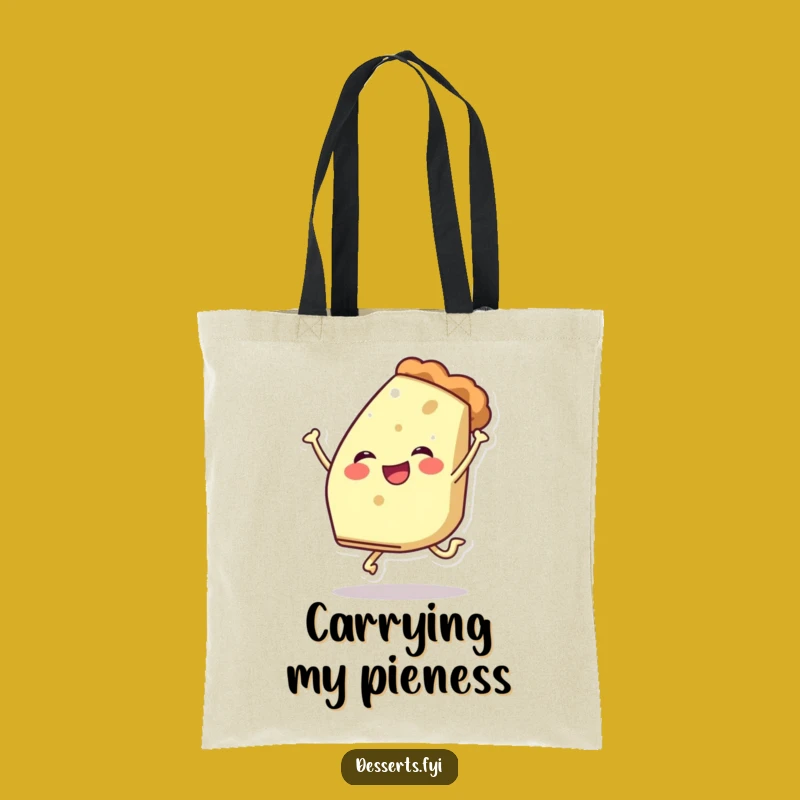 Funny Pie Leap Tote Bag: Carry Your Dessert Joy!