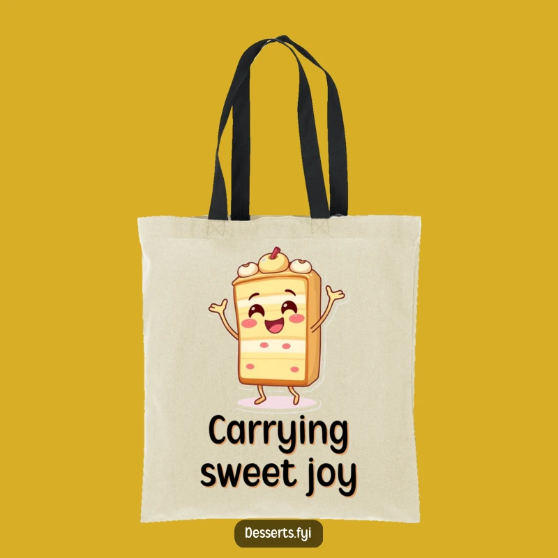 Funny Cake Dance Tote Bag: Carry Your Sweetness, Ideal Funny Grocery or Party Gift