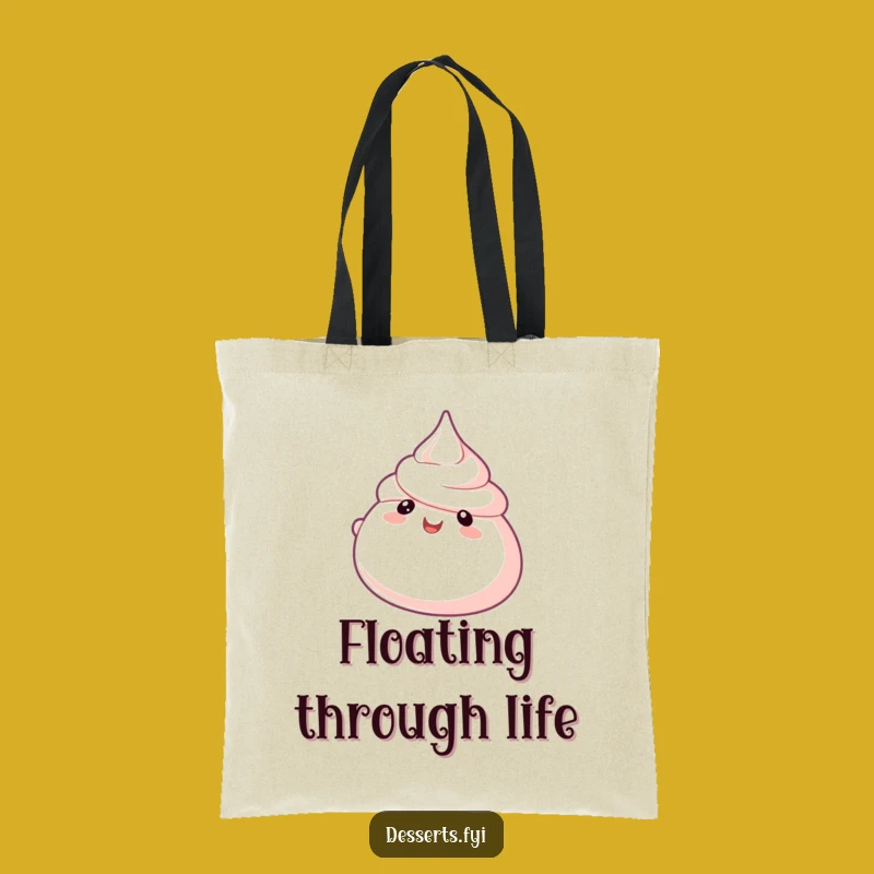 Funny Meringue Float Tote Bag: Carry Your Essentials with Sweet, Airy Style