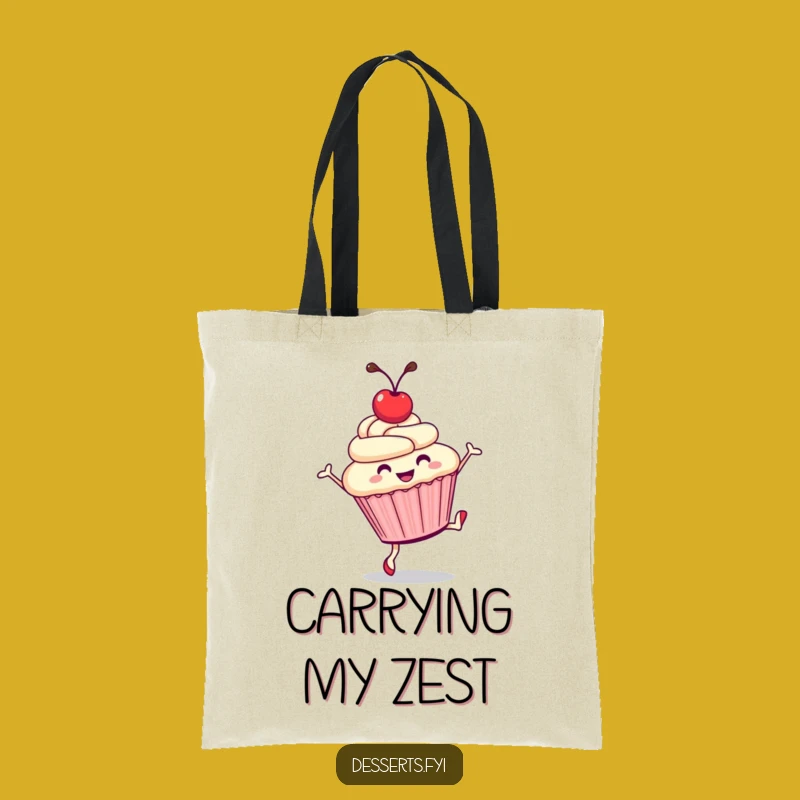 Funny Cupcake Cartwheel Tote Bag: Carry Your Sweetness and Smiles!
