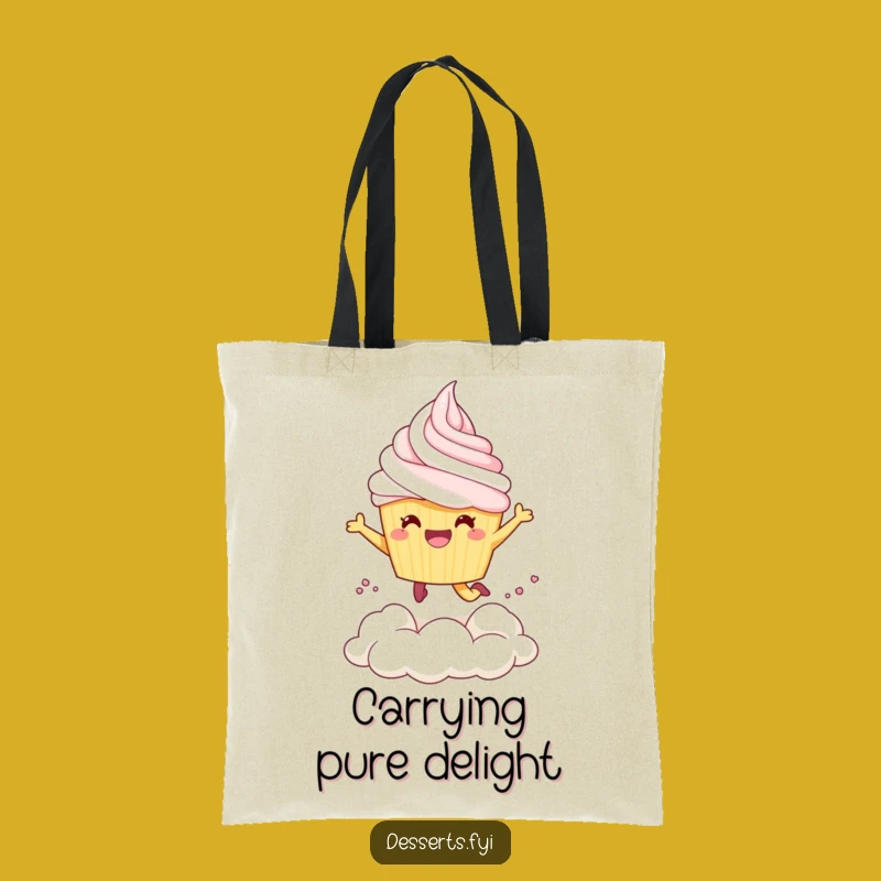 Funny Cupcake Lover Tote Bag: Carry Your Sweets and Smiles with Humorous Flair