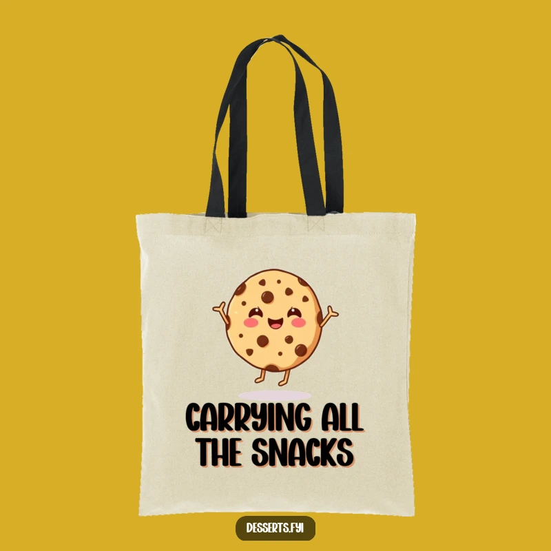 Funny Dancing Cookie Tote Bag: Carry Your Essentials with Sweet, Playful Style!