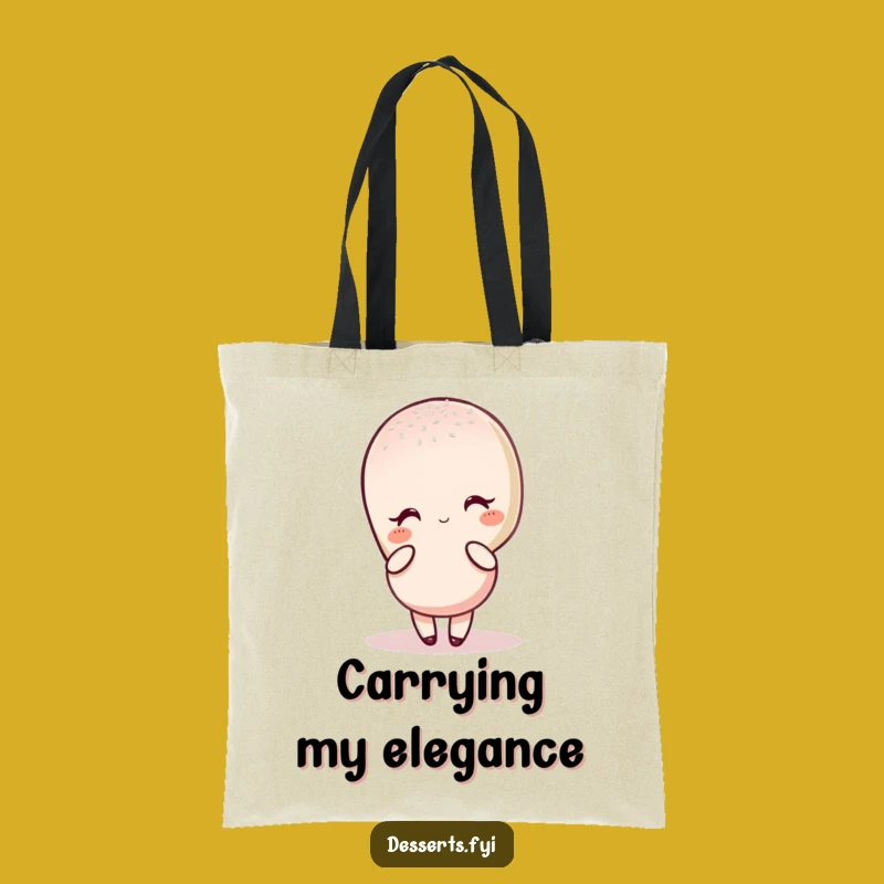 Funny Macaron Pose Tote Bag - Chic Sugar Dusted Accessory, Perfect Funny Gift for Stylistas