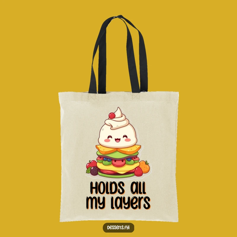 Funny Parfait Tote Bag: Enthusiastic Dessert Stacker Tote, Practical Funny Gift For Shoppers