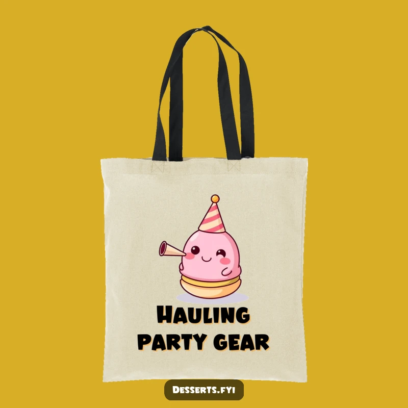 Funny Party Macaron Tote Bag: Happy Dessert Accessory Gift
