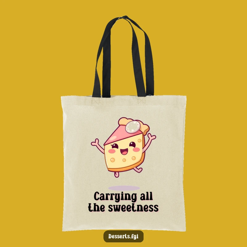 Funny Pie Slice Leap Tote Bag: Carry Your Goods With Glee, A Hilarious Funny Shopping Gift
