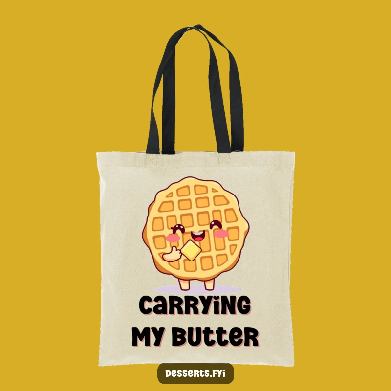 Funny Waffle Tote Bag: Carry Your Essentials with Breakfast-Sized Humor