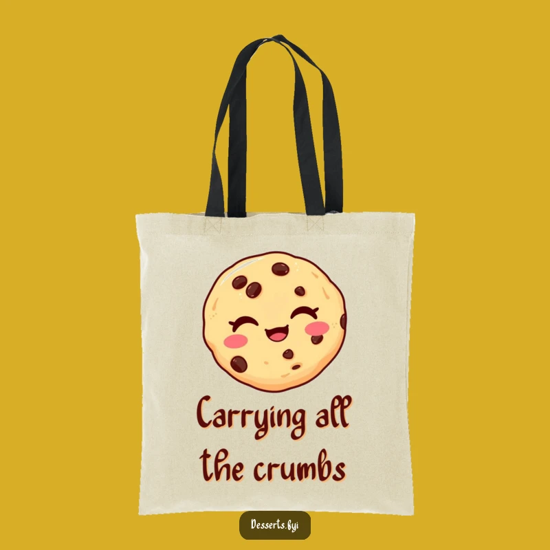 Funny Winking Cookie Tote Bag: Playful Carryall Gift for Sweet Snack Lovers