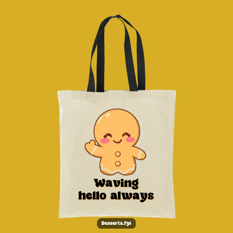 Funny Gingerbread Cookie Tote Bag: Carry Cheer, Witty Shopping Bag Gift